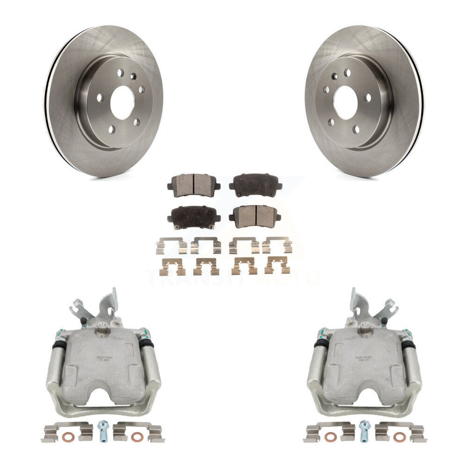 Rear Disc Brake Caliper Rotors And Ceramic Pads Kit For Buick LaCrosse Allure KC8-100053T by Transit Auto