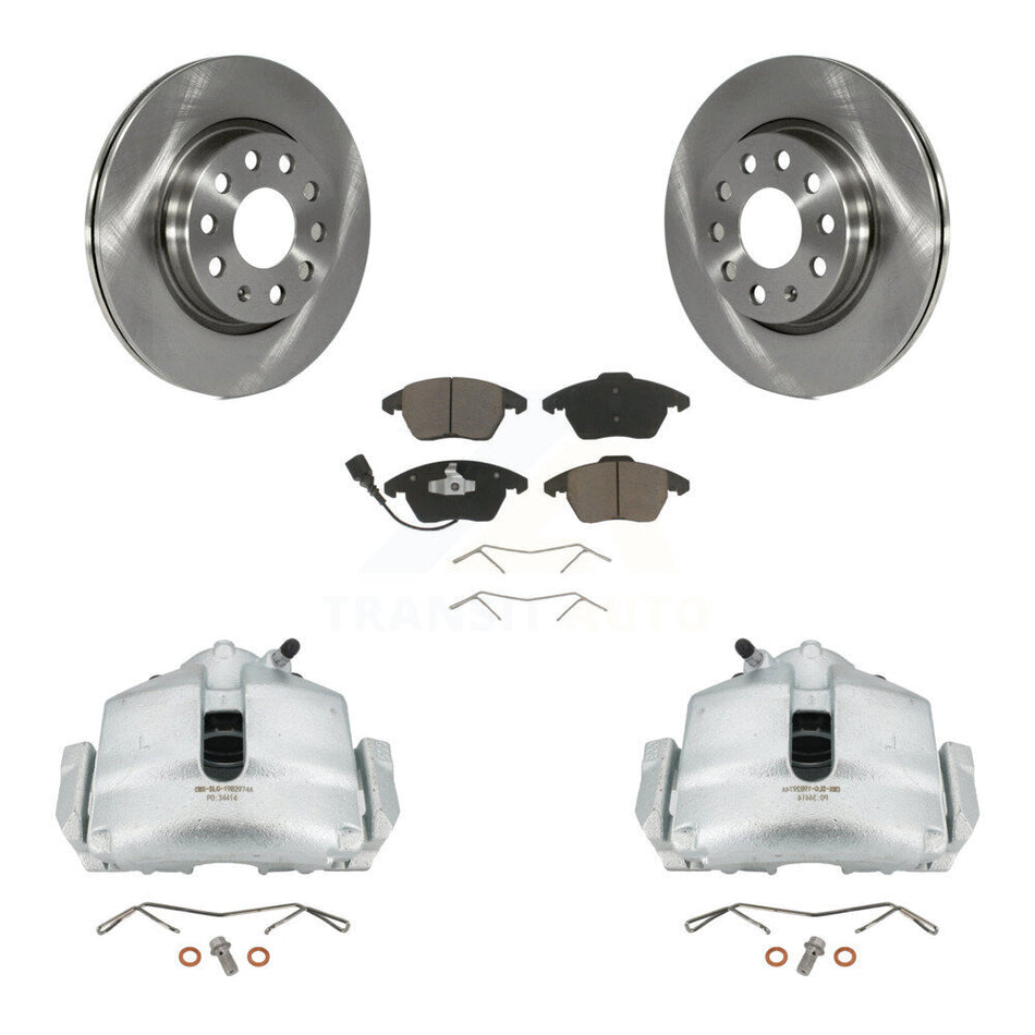 Front Disc Brake Caliper Rotors And Ceramic Pads Kit For Volkswagen GTI Audi A3 Quattro With 280mm Diameter Rotor KC8-100055C
