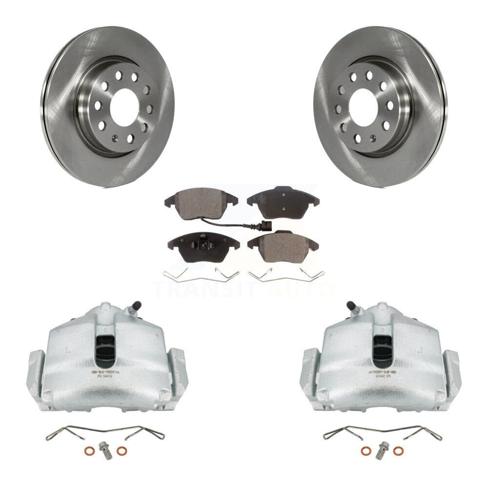 Front Disc Brake Caliper Rotors And Semi-Metallic Pads Kit For Volkswagen GTI Audi A3 Quattro With 280mm Diameter Rotor KC8-100055P