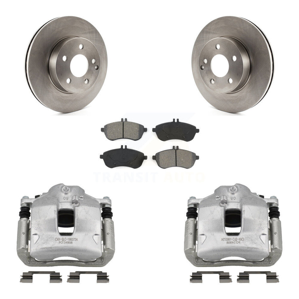 Front Disc Brake Caliper Rotors And Semi-Metallic Pads Kit For Mercedes-Benz C250 KC8-100056S