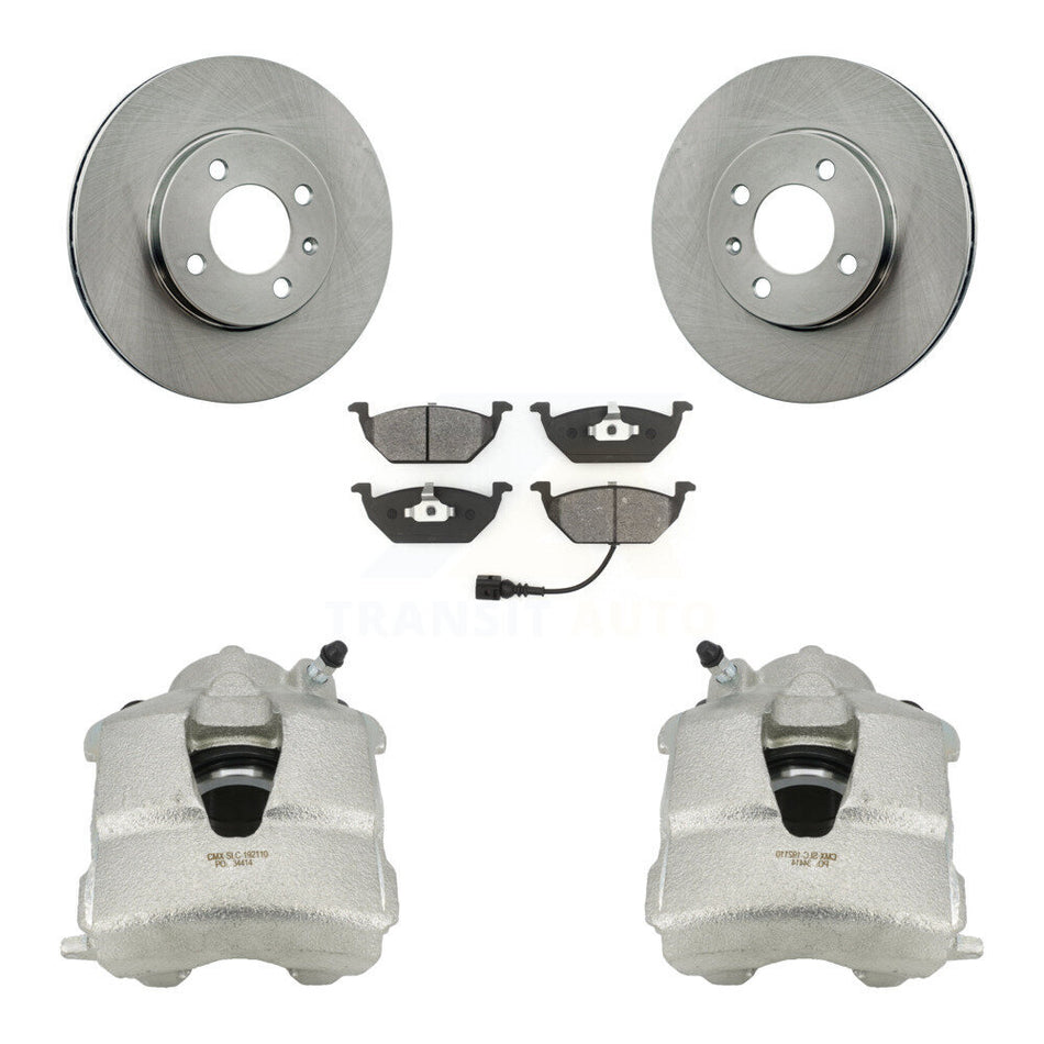 Front Disc Brake Caliper Rotors And Semi-Metallic Pads Kit For 1999 Volkswagen Jetta 1.9L Old Body Style KC8-100057S
