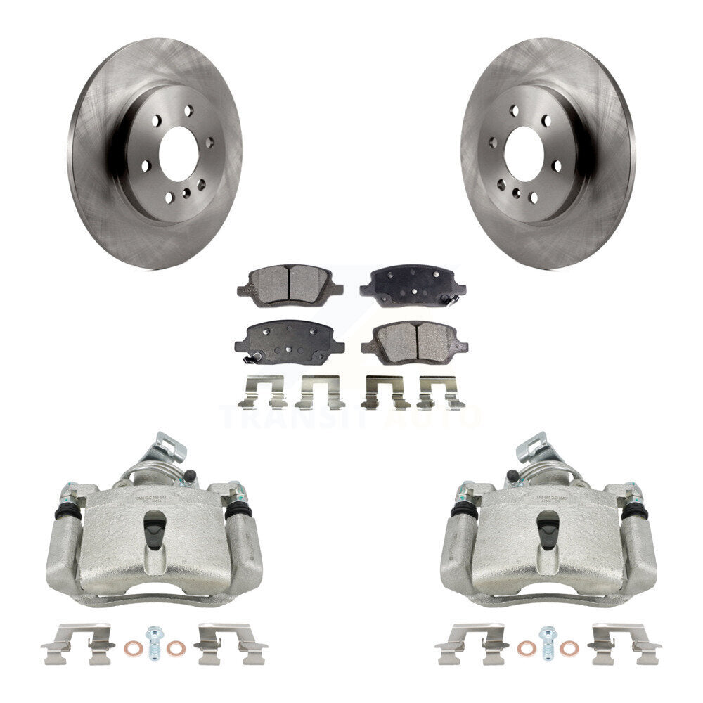 Rear Disc Brake Caliper Rotors And Ceramic Pads Kit For Chevrolet Uplander Buick Terraza Pontiac Montana Saturn Relay KC8-100057T by Transit Auto