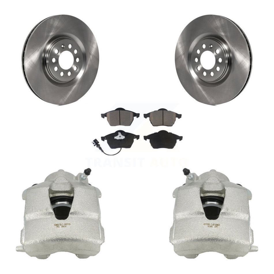 Front Disc Brake Caliper Rotors And Ceramic Pads Kit For Volkswagen Jetta KC8-100058C