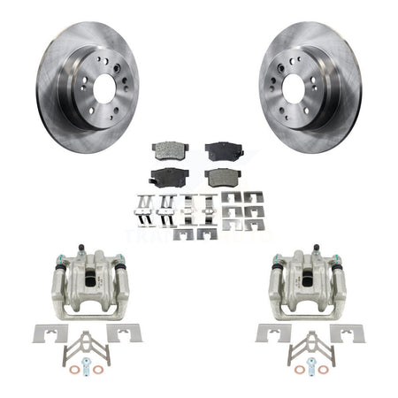 Rear Disc Brake Caliper Rotors And Ceramic Pads Kit For Acura TL Honda Element KC8-100058T by Transit Auto