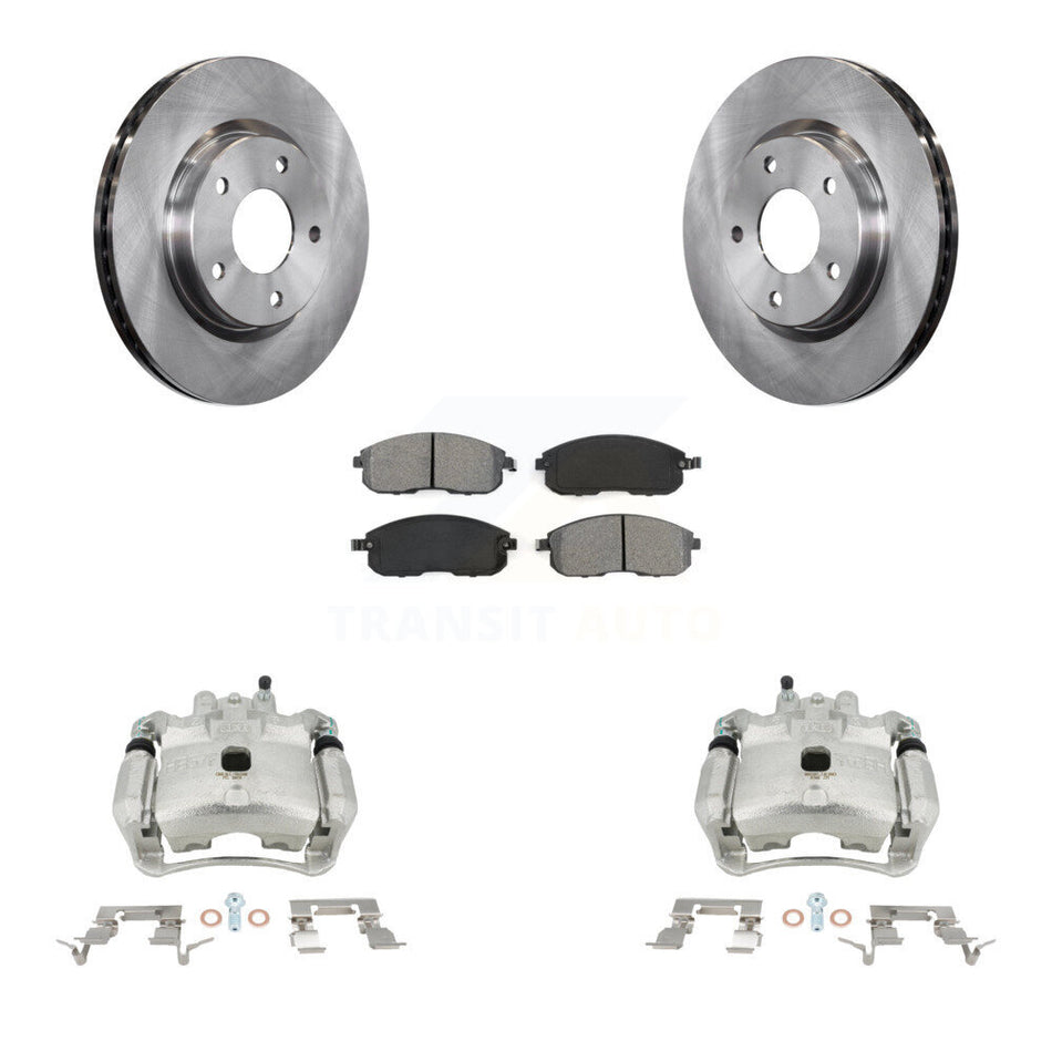 Front Disc Brake Caliper Rotors And Semi-Metallic Pads Kit For Nissan Sentra KC8-100059S
