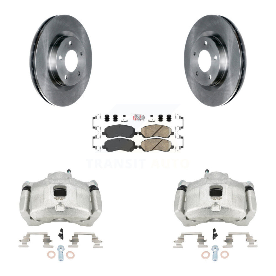 Front Brake Caliper Rotors & Ceramic Pad Kit For Jeep Patriot Dodge Compass Chrysler 200 KC8-100060N