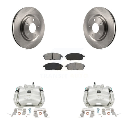 Front Disc Brake Caliper Rotors And Semi-Metallic Pads Kit For Nissan Sentra Juke KC8-100060S by Transit Auto