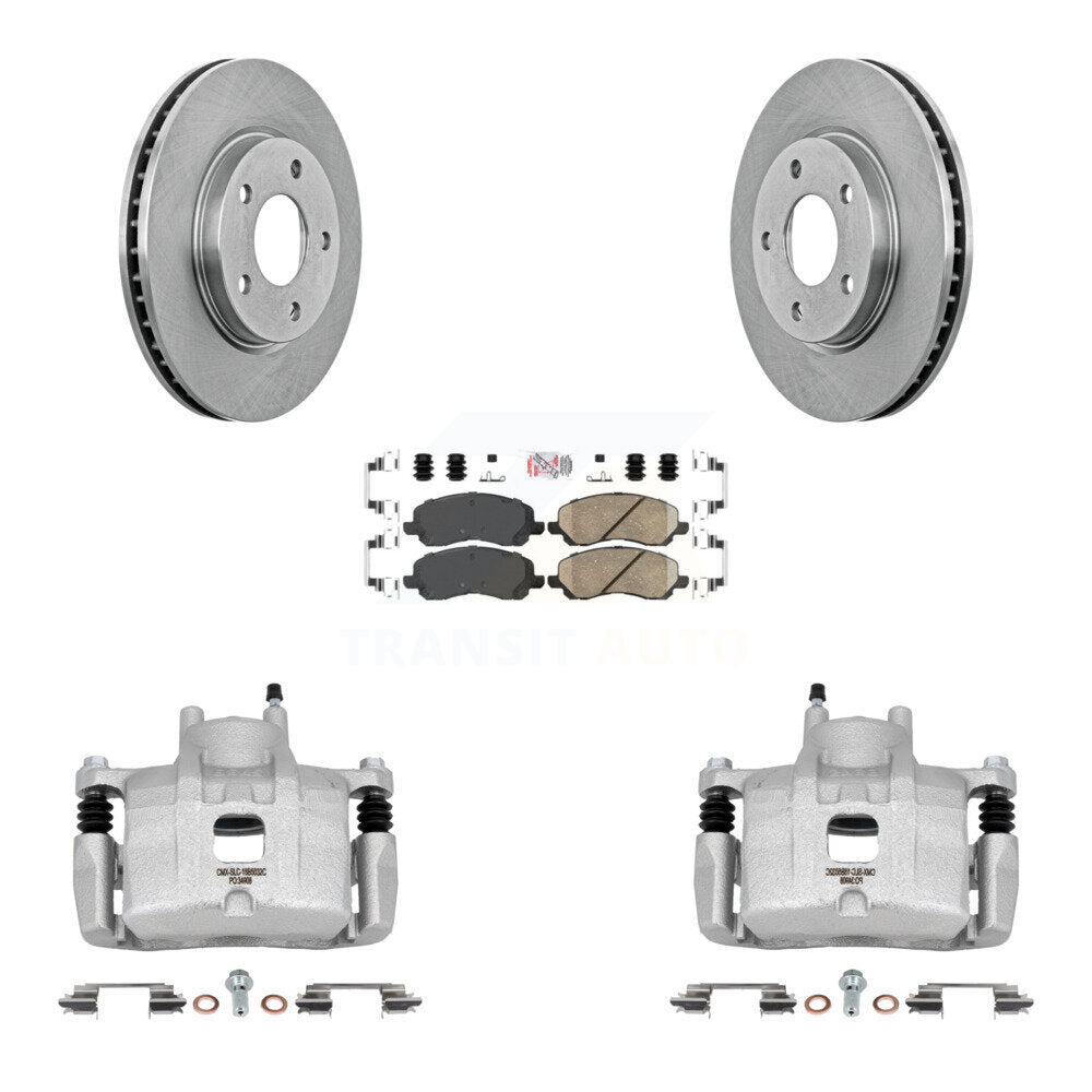 Front Disc Brake Caliper Rotors And Ceramic Pads Kit For Mitsubishi Lancer KC8-100063N