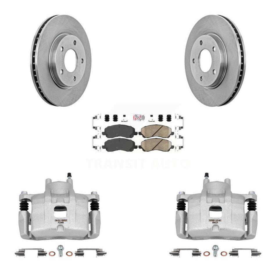 Front Disc Brake Caliper Rotors And Ceramic Pads Kit For Mitsubishi Lancer KC8-100063N