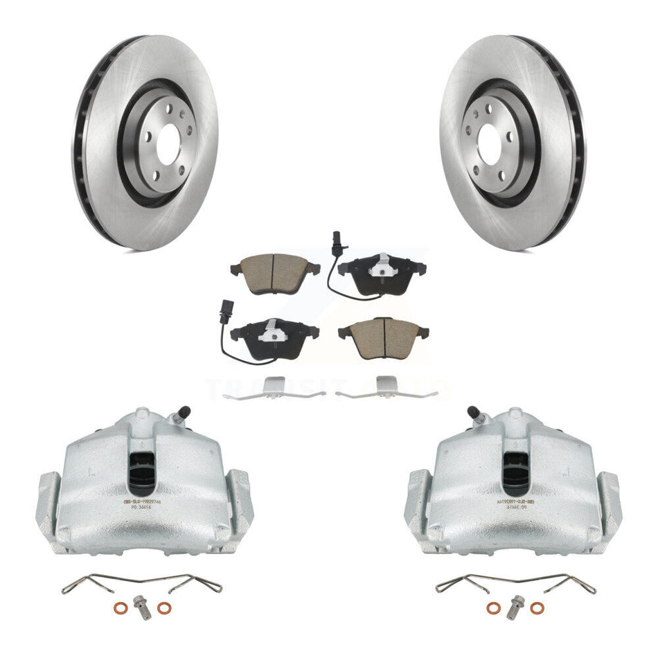 Front Disc Brake Caliper Rotors And Ceramic Pads Kit For Audi TT Quattro With 340mm Diameter Rotor KC8-100064C