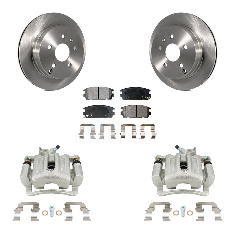 Rear Brake Caliper Rotor And Ceramic Pad Kit For 2010-2017 Chevrolet Equinox GMC Terrain KC8-100066T