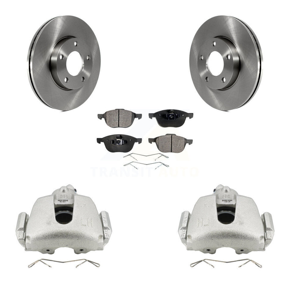 Front Disc Brake Caliper Rotors And Semi-Metallic Pads Kit For Mazda 3 Sport KC8-100067P