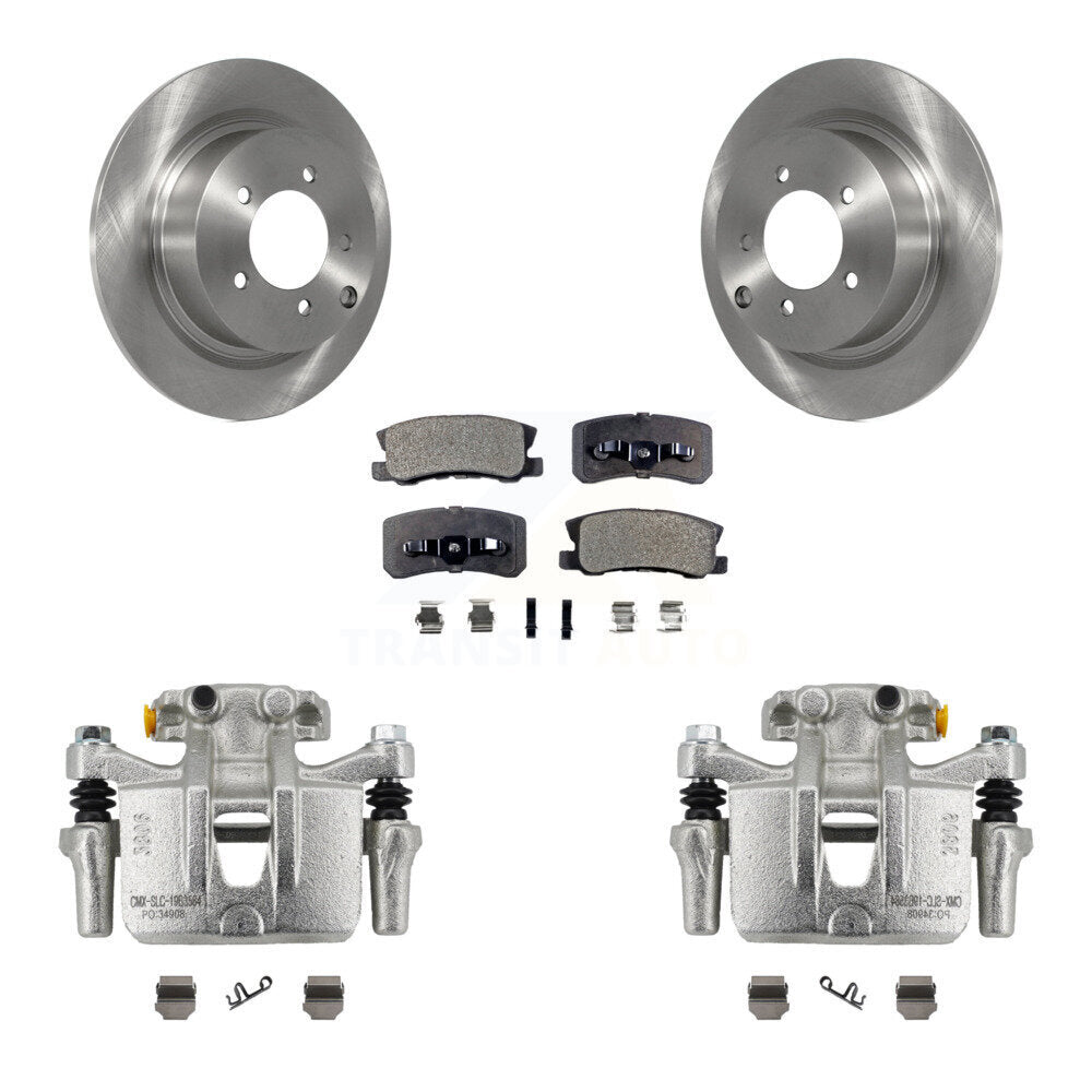Rear Disc Brake Caliper Rotors And Ceramic Pads Kit For Mitsubishi Outlander KC8-100068T