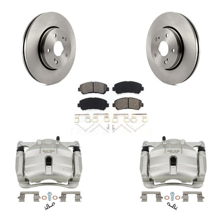 Front Disc Brake Caliper Rotors And Semi-Metallic Pads Kit For 2010-2013 Suzuki Kizashi KC8-100072S