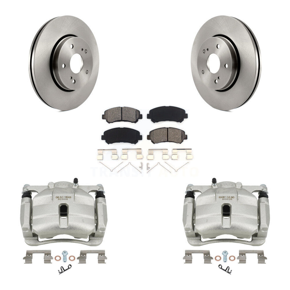 Front Disc Brake Caliper Rotors And Semi-Metallic Pads Kit For 2010-2013 Suzuki Kizashi KC8-100072S