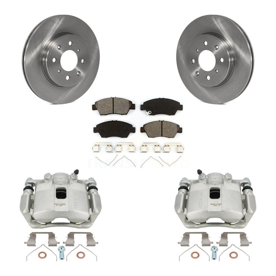 Front Disc Brake Caliper Rotors And Semi-Metallic Pads Kit For 2015-2020 Honda Fit KC8-100073S