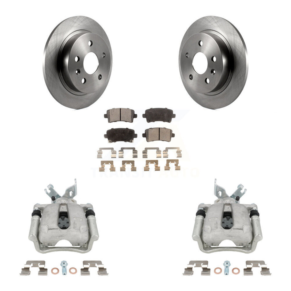Rear Disc Brake Caliper Rotors Ceramic Pad Kit For Buick Regal LaCrosse Chevrolet Malibu KC8-100073T