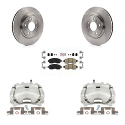 Front Disc Brake Caliper Rotors And Ceramic Pads Kit For Nissan LEAF KC8-100074N