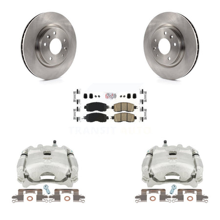 Front Disc Brake Caliper Rotors And Ceramic Pads Kit For Nissan LEAF KC8-100074N by Transit Auto