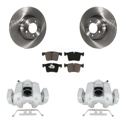 Front Disc Brake Caliper Rotors And Ceramic Pads Kit For 2016-2018 BMW 330e KC8-100075C