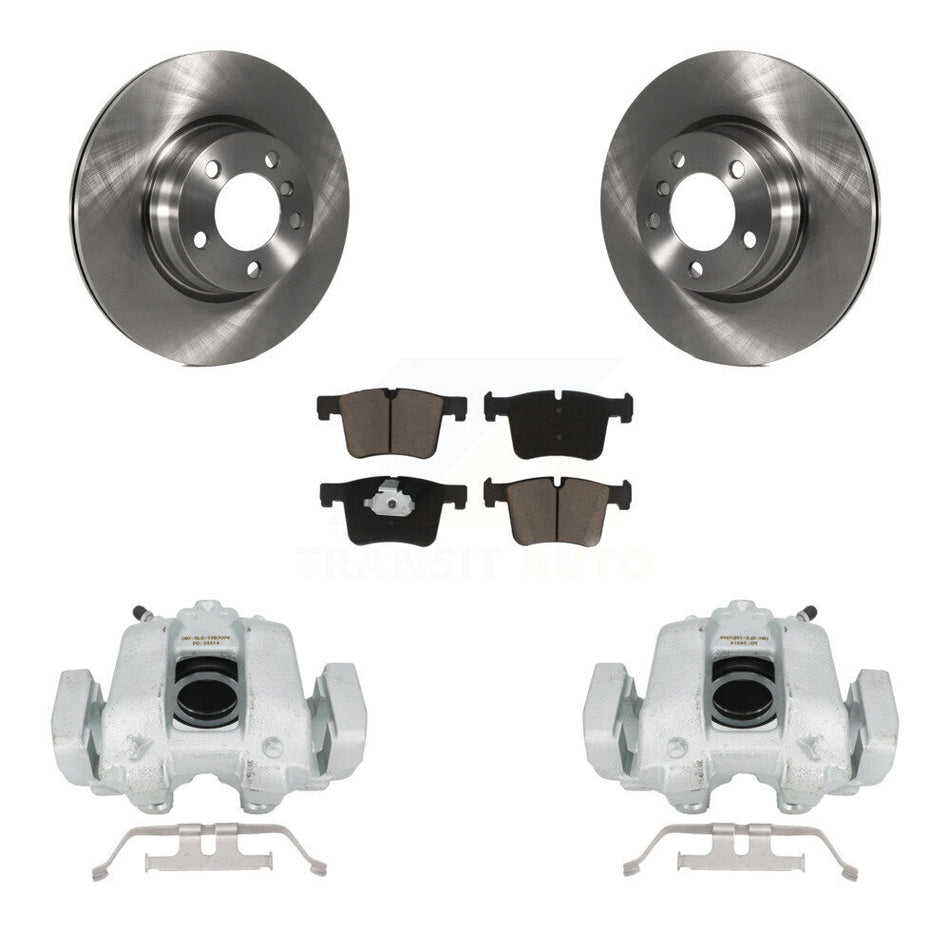 Front Disc Brake Caliper Rotors And Ceramic Pads Kit For 2016-2018 BMW 330e KC8-100075C