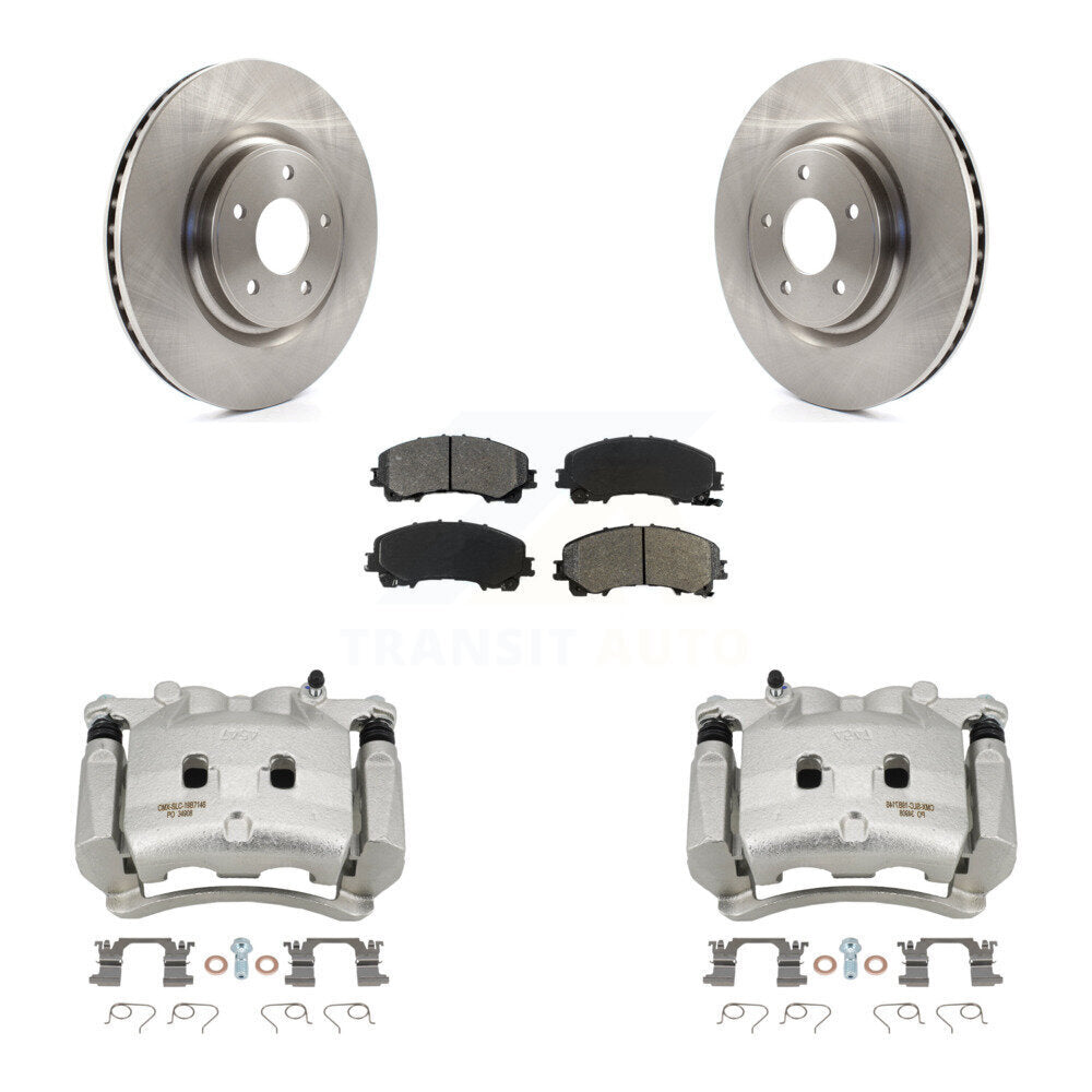 Front Disc Brake Caliper Rotors And Semi-Metallic Pads Kit For Nissan Rogue KC8-100075S