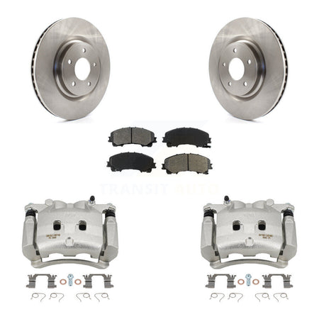 Front Disc Brake Caliper Rotors And Semi-Metallic Pads Kit For Nissan Rogue KC8-100075S