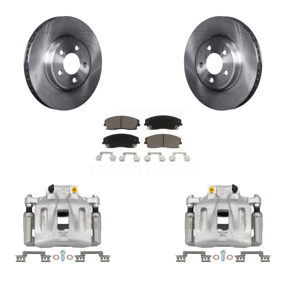 Front Disc Brake Caliper Rotor Ceramic Pad Kit For Dodge Chrysler 300 Charger Challenger KC8-100076C