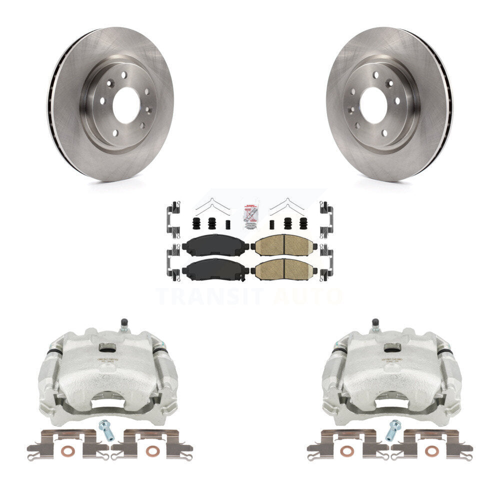 Front Disc Brake Caliper Rotors And Ceramic Pads Kit For 2015 Nissan LEAF Vehicles Manufactured In Japan KC8-100076N by Transit Auto