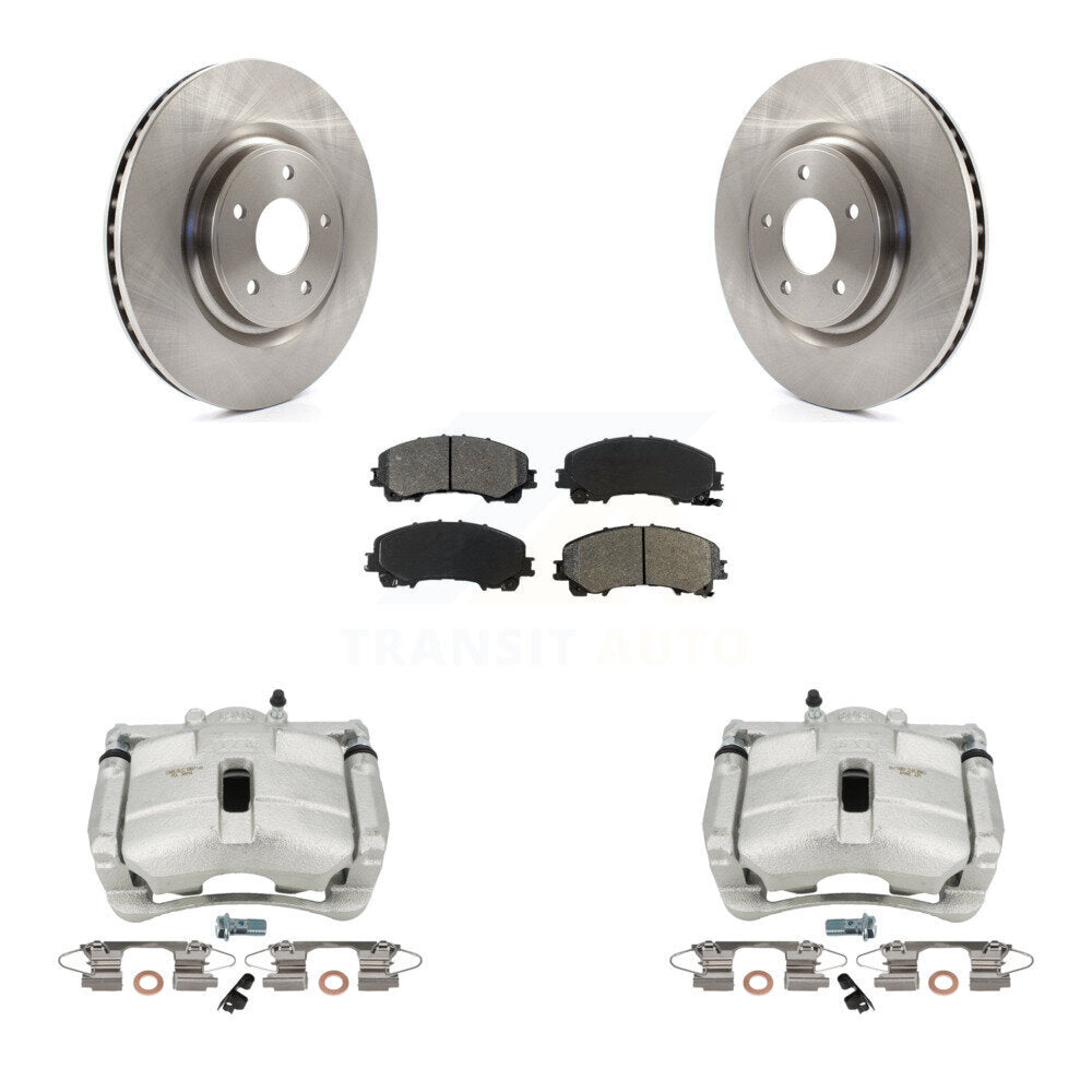 Front Disc Brake Caliper Rotors And Semi-Metallic Pads Kit For Nissan Rogue With 3rd Row Seating KC8-100076S by Transit Auto