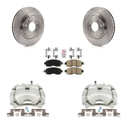 Front Disc Brake Caliper Rotors And Ceramic Pads Kit For Nissan LEAF KC8-100077N
