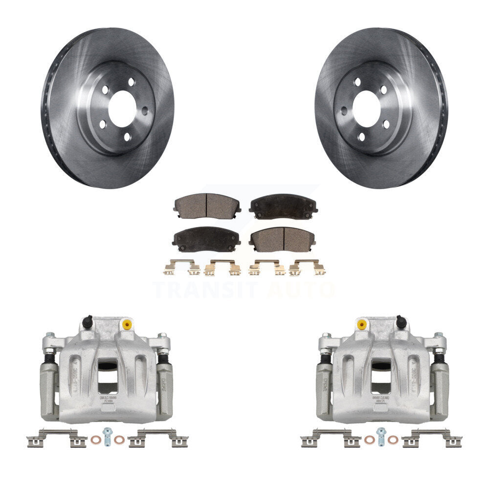 Front Brake Caliper Rotors & Semi-Metallic Pad Kit For Dodge Chrysler 300 Charger Magnum KC8-100077P