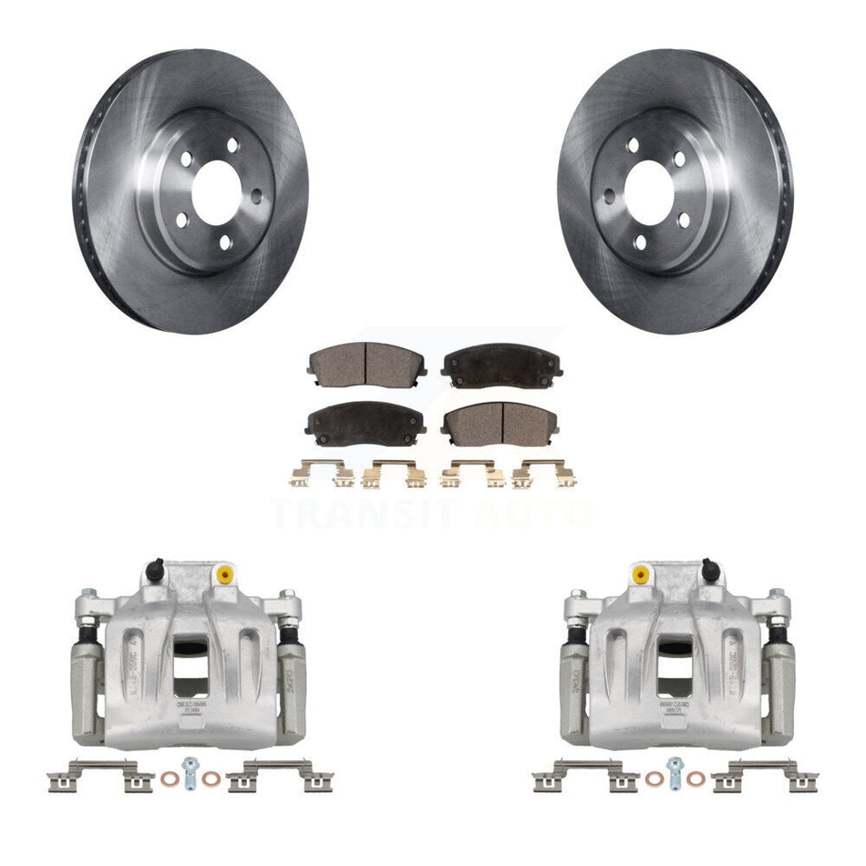 Front Brake Caliper Rotors & Semi-Metallic Pad Kit For Dodge Chrysler 300 Charger Magnum KC8-100077P