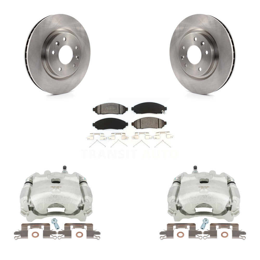 Front Disc Brake Caliper Rotors And Semi-Metallic Pads Kit For 2015 Nissan LEAF Vehicles Manufactured In Japan KC8-100077S by Transit Auto