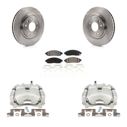 Front Disc Brake Caliper Rotors And Semi-Metallic Pads Kit For 2015 Nissan LEAF Vehicles Manufactured In Japan KC8-100077S
