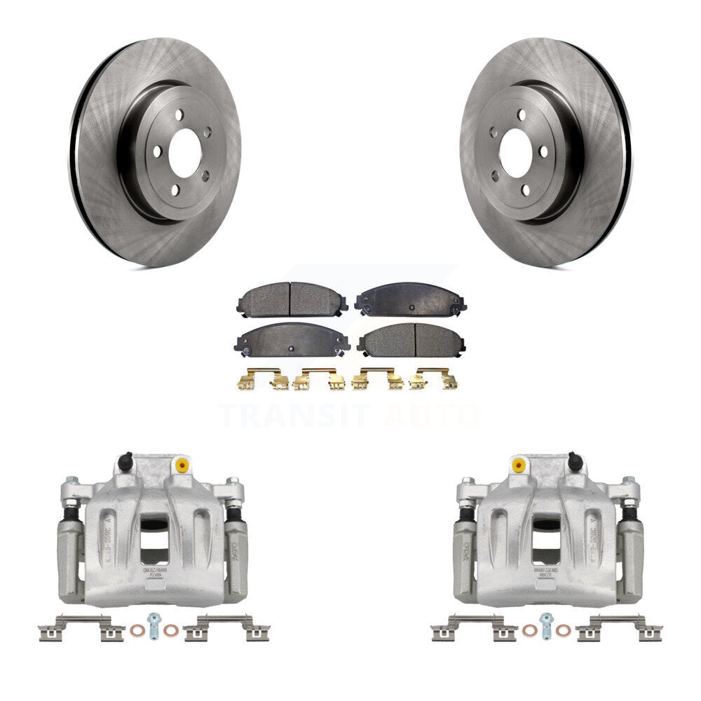 Front Brake Caliper Rotors & Semi-Metallic Pad Kit For Chrysler 300 Dodge Charger Magnum KC8-100078P