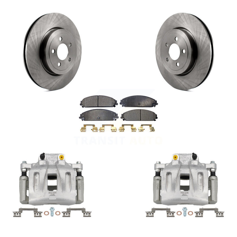 Front Brake Caliper Rotors & Semi-Metallic Pad Kit For Chrysler 300 Dodge Charger Magnum KC8-100078P