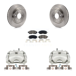 Front Disc Brake Caliper Rotors And Semi-Metallic Pads Kit For Nissan LEAF KC8-100078S