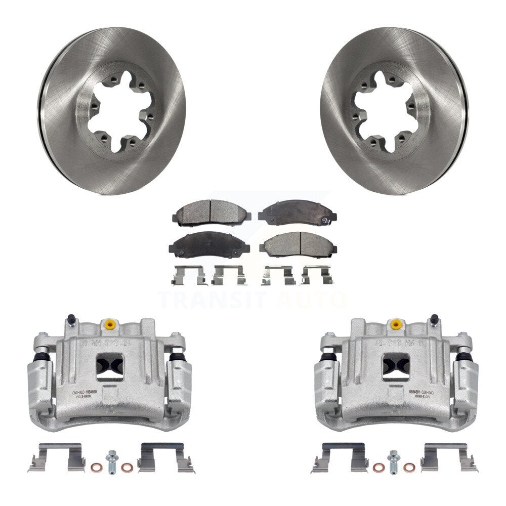 Front Brake Caliper Rotors Semi-Metallic Pad Kit For Chevrolet Colorado GMC Canyon Isuzu KC8-100079P