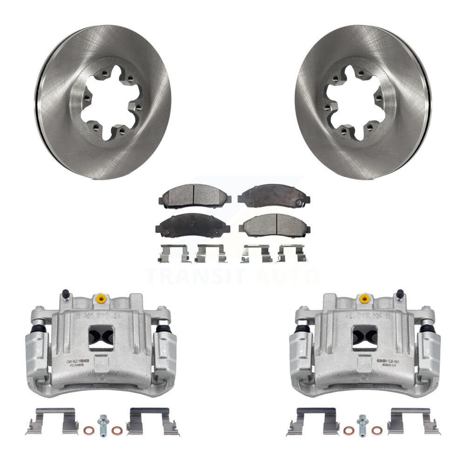 Front Brake Caliper Rotors Semi-Metallic Pad Kit For Chevrolet Colorado GMC Canyon Isuzu KC8-100079P
