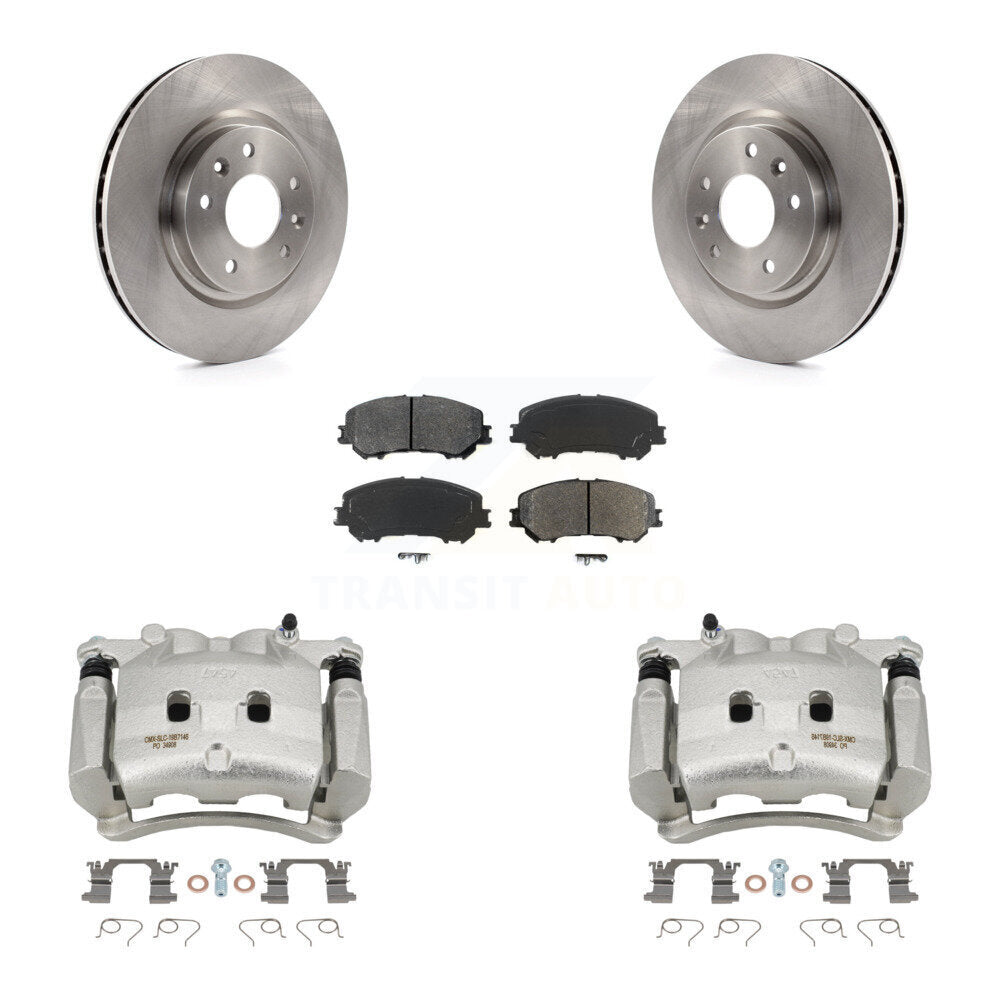 Front Brake Caliper Rotor Semi-Metallic Pad Kit For Nissan Rogue Without 3rd Row Seating KC8-100079S