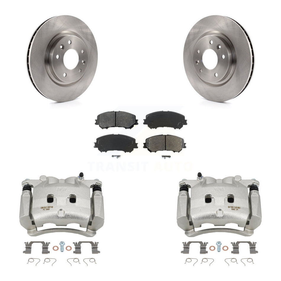 Front Brake Caliper Rotor Semi-Metallic Pad Kit For Nissan Rogue Without 3rd Row Seating KC8-100079S