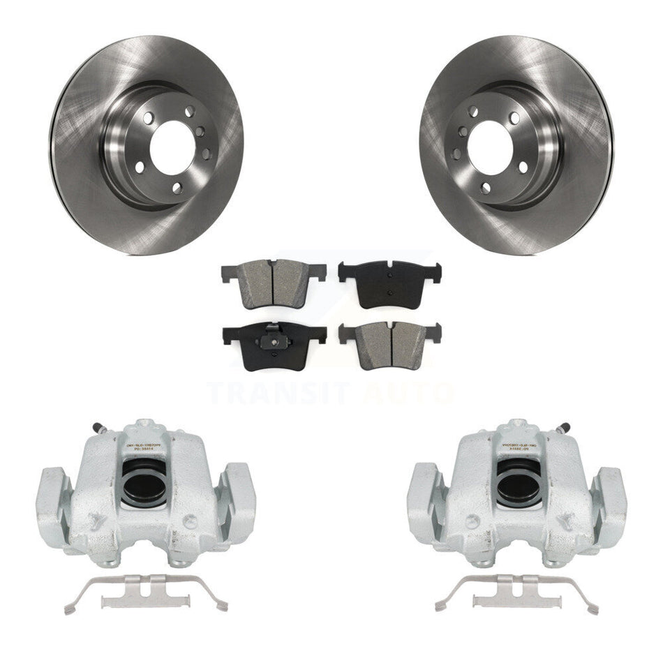Front Disc Brake Caliper Rotors And Semi-Metallic Pads Kit For 2016-2018 BMW 330e KC8-100081S