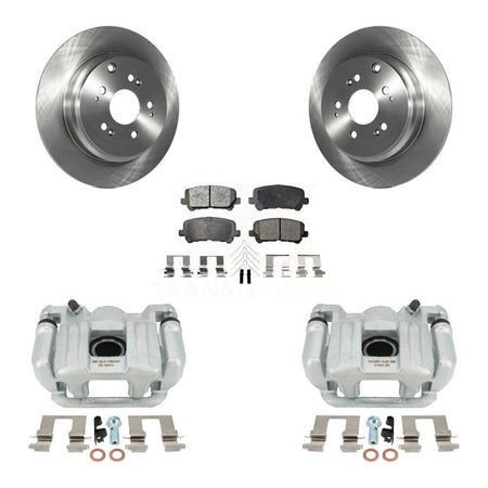 Rear Disc Brake Caliper Rotors And Ceramic Pads Kit For 2011-2017 Honda Odyssey KC8-100081T by Transit Auto