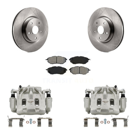 Front Brake Caliper Rotor Semi-Metallic Pad Kit For Subaru Outback WRX Legacy Tribeca B9 KC8-100082S