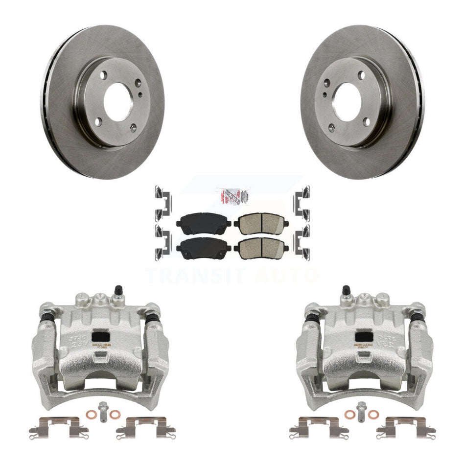 Front Disc Brake Caliper Rotors And Ceramic Pads Kit For Ford Fiesta KC8-100083N