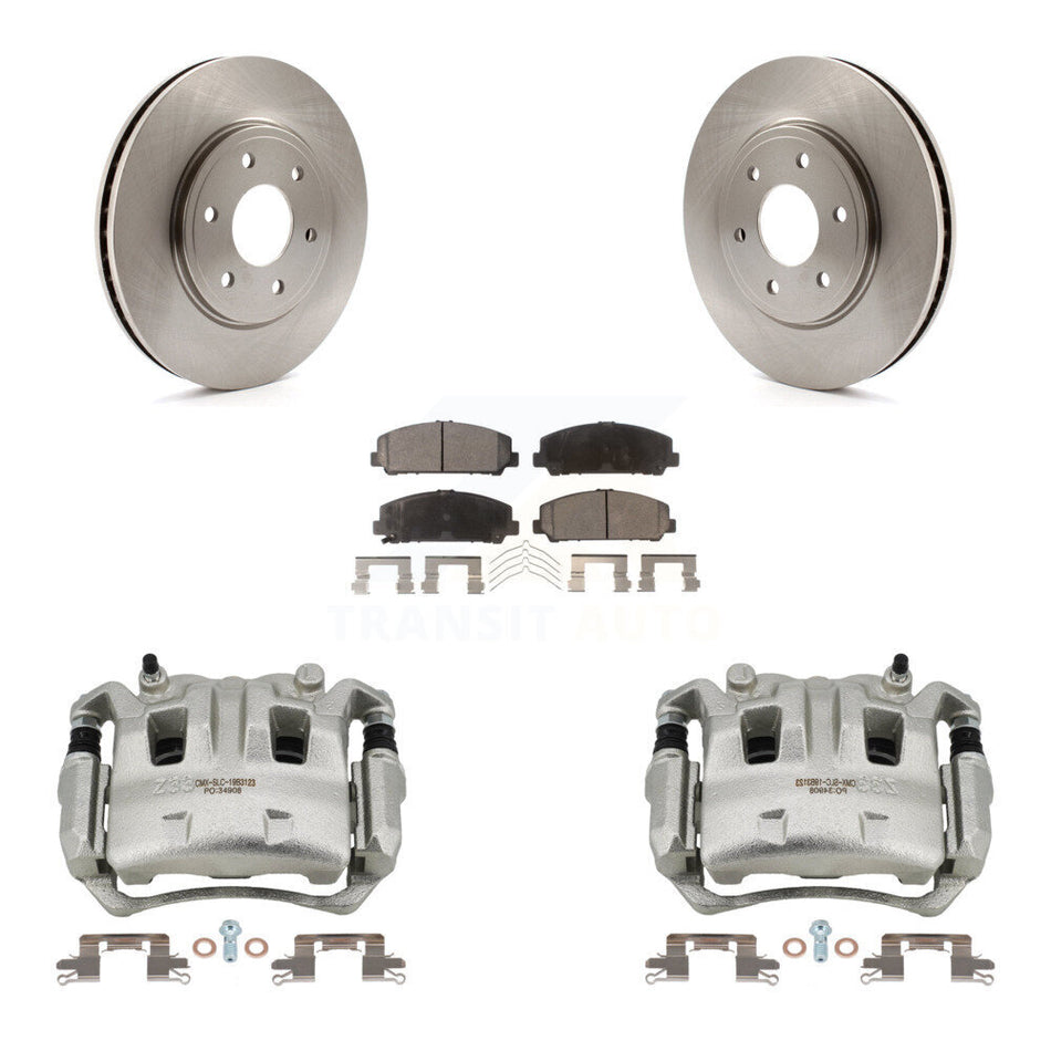 Front Disc Brake Caliper Rotors And Semi-Metallic Pads Kit For Suzuki Equator KC8-100083P