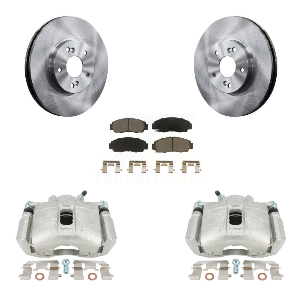 Front Disc Brake Caliper Rotors And Ceramic Pads Kit For Honda Accord Acura TL TSX CL KC8-100084C by Transit Auto