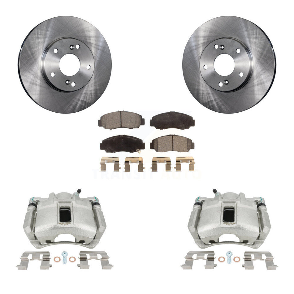 Front Disc Brake Caliper Rotors And Semi-Metallic Pads Kit For Honda Accord KC8-100084P
