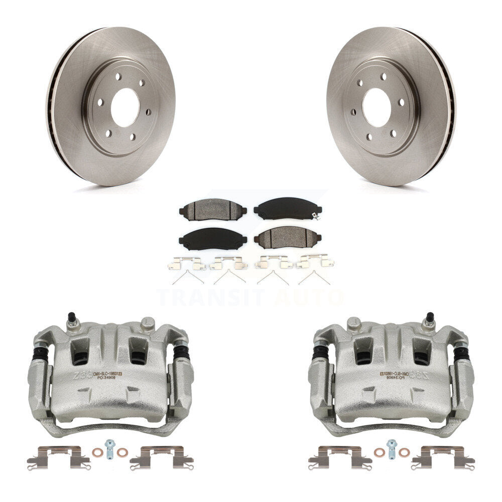 Front Disc Brake Caliper Rotors Semi-Metallic Pad Kit For Nissan Frontier Suzuki Equator KC8-100084S